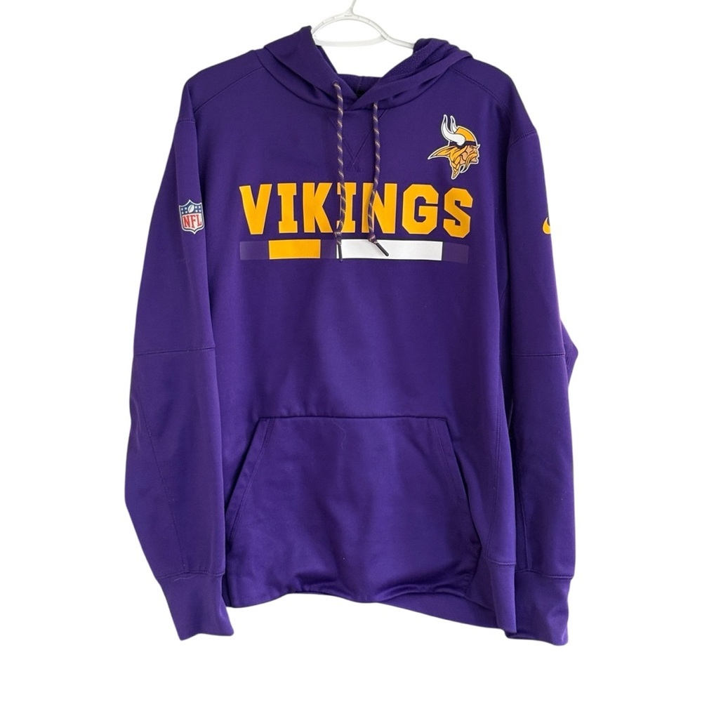 Nike Dri-fit Minnesota Vikings NFL Football Mens Sweatshirt Hoodie Size Large